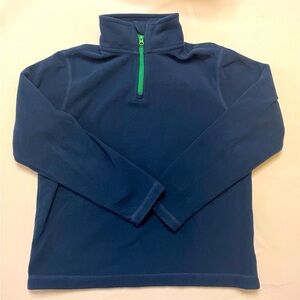 Lands End Navy Fleece Quarter Zip